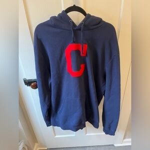 Genuine MLB Merchandise Cleveland Guardians C Embroidered Hoodie Size 3XL